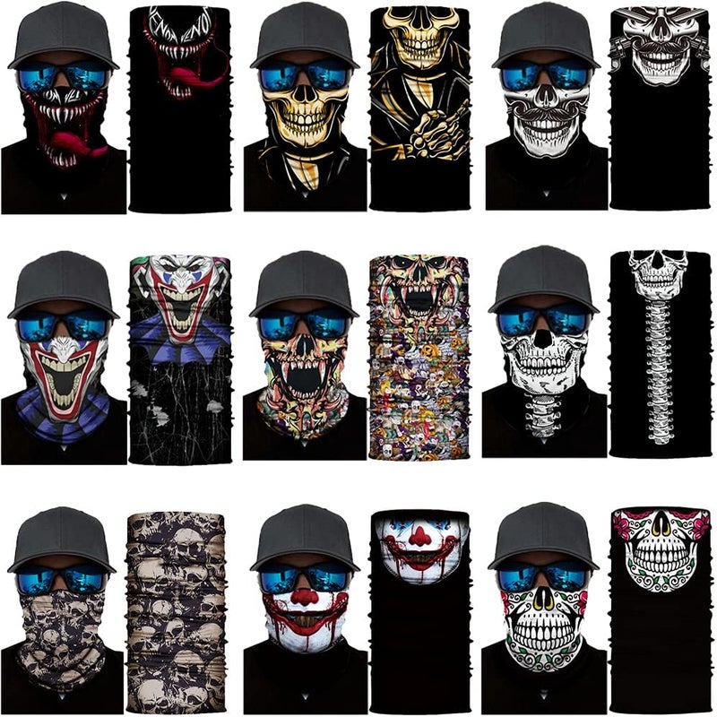 SIDAZON Neck Gaiter Mask,Bandana Gator Face Cover Mask Sun UV Protection,Neck Warmer Balaclava,Tube Face Scarf,Headband for Outdoor - Image 2